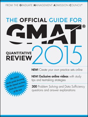 cover image of The Official Guide for GMAT Quantitative Review 2015 with Online Question Bank and Exclusive Video